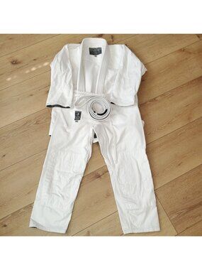 CENTURY KIMONO BJJ JIU JITSU GI TOP Size M 3 Kids Judo Draw String Pants White